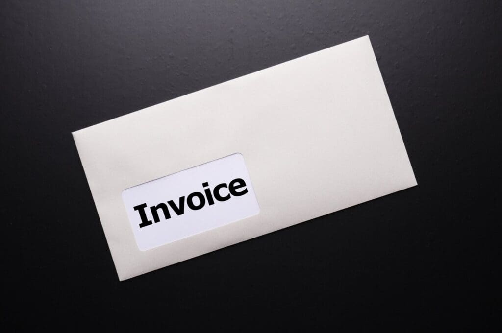 envelop with invoice