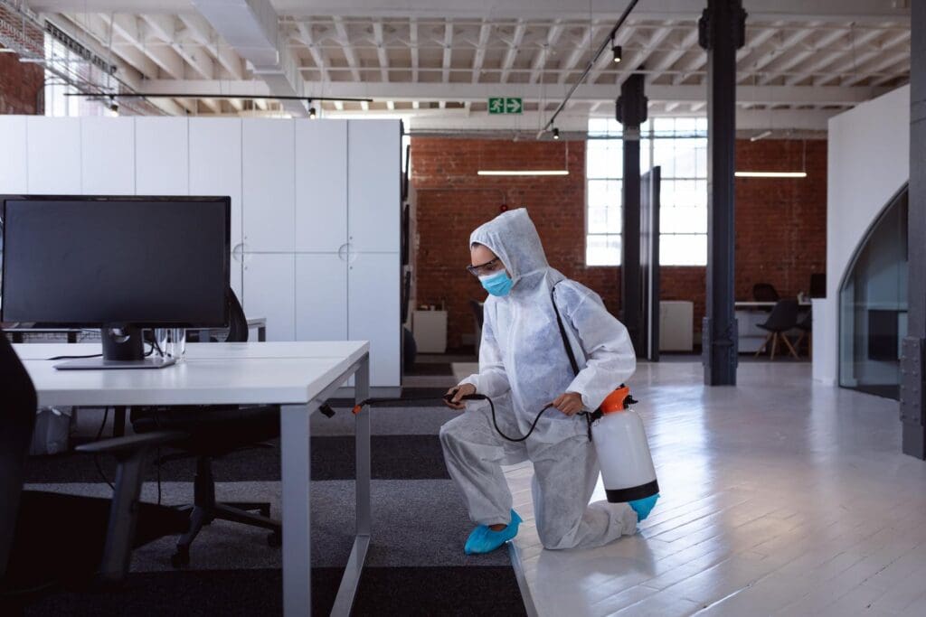COVID safety in open plan office