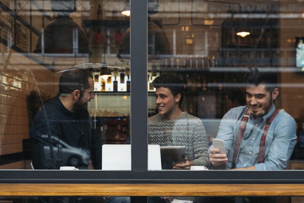 collaboration in a co-working space