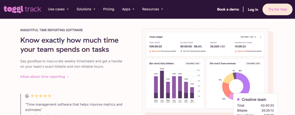 toggl website