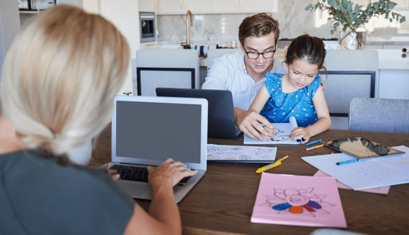 remote work and family